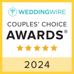 Couples' Choice Award badge from WeddingWire for 2024